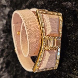 Kate spade pink leather wrap bracelet